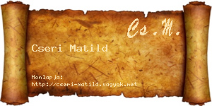 Cseri Matild névjegykártya